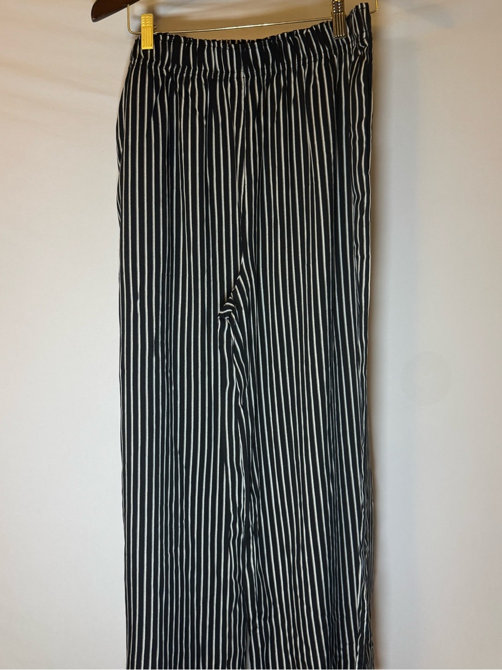 Women’s Black and White Stripe Pants Size Large